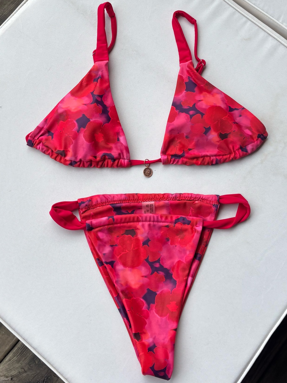 Red Floral Bikini